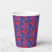 Tropical Purple Floral Birthday Paper Cups 紙コップ (裏面)