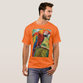 Tropical Red Macaw, Exotic Bird in Vibrant Colors  Tシャツ (正面フル)