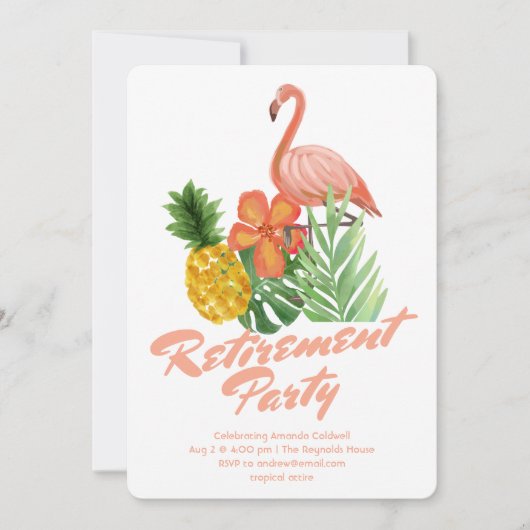 Tropical Retirement Party 招待状 (正面)