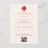 Tropical Retro Coastal Island Wedding Details エンクロージャーカード (正面)