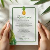 Tropical Retro Wedding Letter and Itinerary プログラム