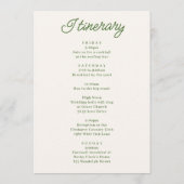 Tropical Retro Wedding Letter and Itinerary プログラム (裏面)
