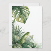 Tropical Safari Animals 1st Birthday Party 招待状 (裏面)