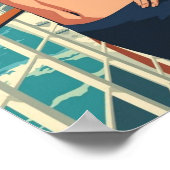 Tropical Sailor Pin-Up Girl – Retro 1950s Cruise  ポスター (角)