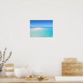 Tropical Sandbar Turquoise Ocean Poster ポスター (キッチン)