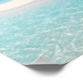 Tropical Sandbar Turquoise Ocean Poster ポスター (角)