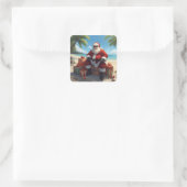 Tropical Santa Sticker –  Christmas on the Beach スクエアシール (バッグ)