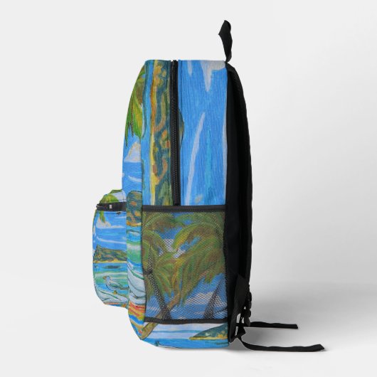 Tropical scene backpack  プリントバックパック (右)