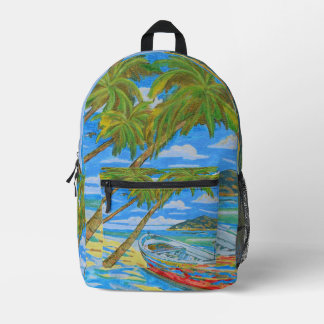 Tropical scene backpack  プリントバックパック