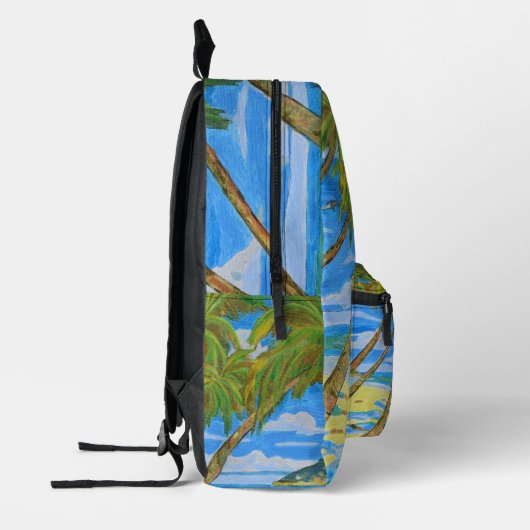 Tropical scene backpack  プリントバックパック (左)