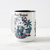 Tropical Sea Breeze Vacation ツートーンマグカップ (正面左)