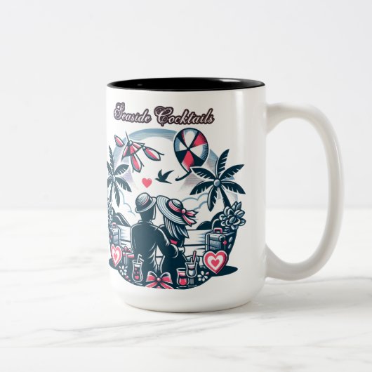 Tropical Sea Breeze Vacation ツートーンマグカップ (右)