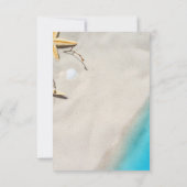 Tropical sea starfish beach Thank You wedding card サンキューカード (裏面)
