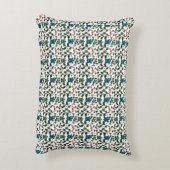 Tropical Sea Turtle Floral Pattern | Coastal Ocean アクセントクッション (裏面(縦))