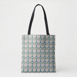 Tropical Sea Turtle Floral Pattern | Coastal Ocean トートバッグ