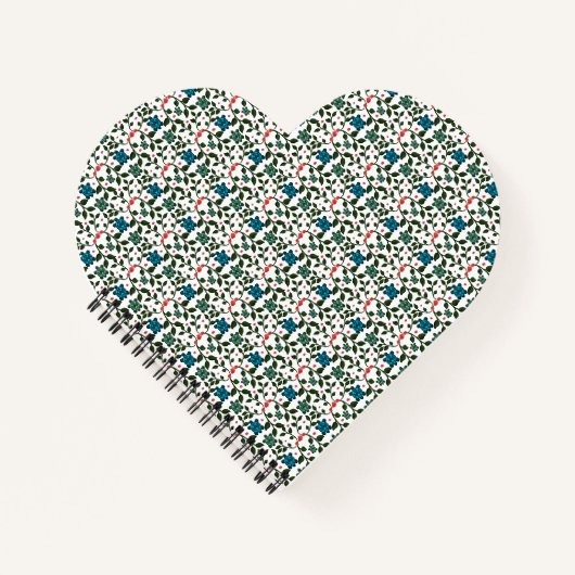 Tropical Sea Turtle Floral Pattern | Coastal Ocean ノートブック (正面)