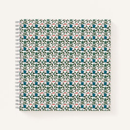 Tropical Sea Turtle Floral Pattern | Coastal Ocean ノートブック