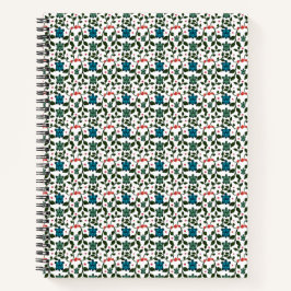 Tropical Sea Turtle Floral Pattern | Coastal Ocean ノートブック