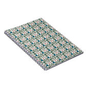Tropical Sea Turtle Floral Pattern | Coastal Ocean ノートブック (右側)
