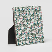 Tropical Sea Turtle Floral Pattern | Coastal Ocean フォトプラーク (正面)