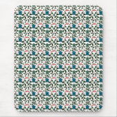 Tropical Sea Turtle Floral Pattern | Coastal Ocean マウスパッド (正面)