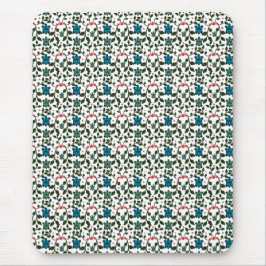 Tropical Sea Turtle Floral Pattern | Coastal Ocean マウスパッド