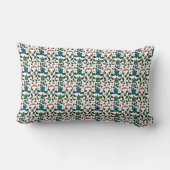 Tropical Sea Turtle Floral Pattern | Coastal Ocean ランバークッション (裏面)