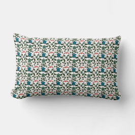 Tropical Sea Turtle Floral Pattern | Coastal Ocean ランバークッション