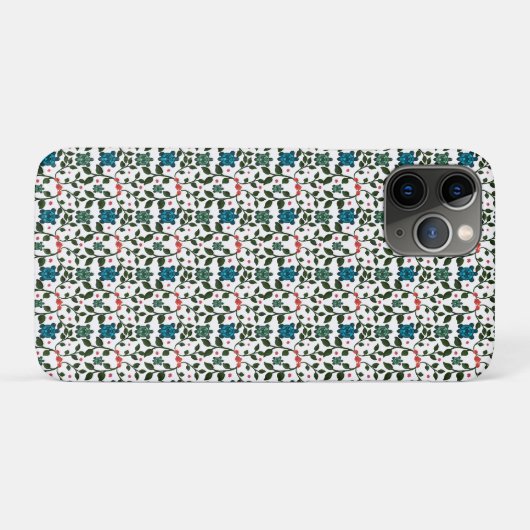 Tropical Sea Turtle Floral Pattern | Coastal Ocean Case-Mate iPhoneケース (裏面(横))