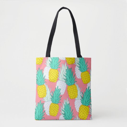 Tropical seamless pattern with exotic pineapples. トートバッグ (正面)