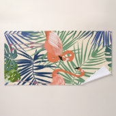 Tropical seamless pattern with flamingo. Botany de バスタオル (バスタオル)