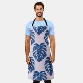 Tropical seamless pattern with leaves. Beautiful t エプロン (着用した状態)