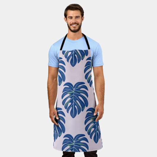 Tropical seamless pattern with leaves. Beautiful t エプロン (着用した状態)