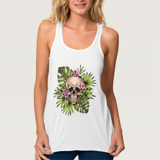Tropical Skeleton Tank Top タンクトップ (正面)