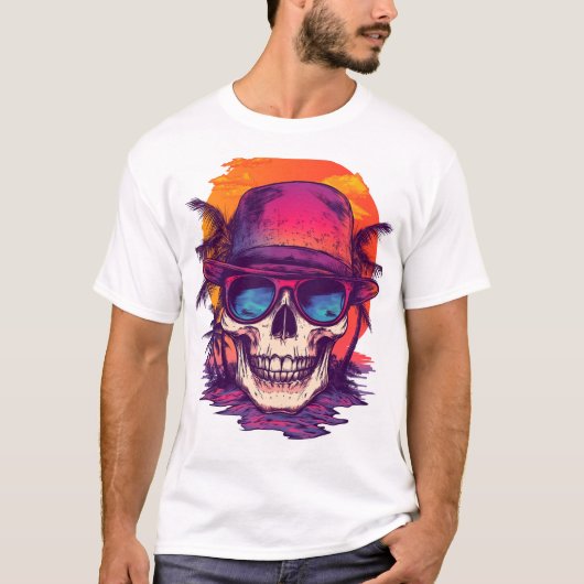 Tropical Skull Vibe Tシャツ (正面)