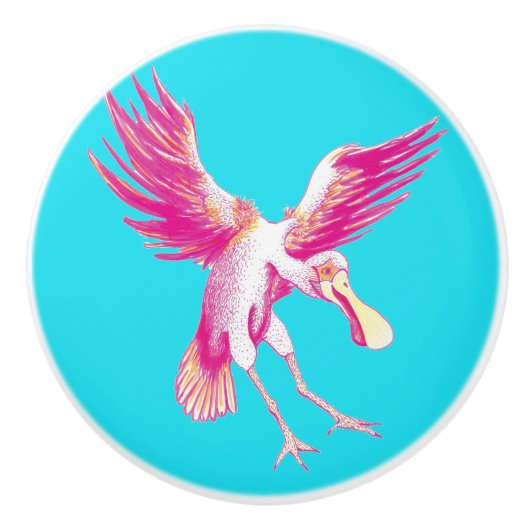 Tropical Spoonbill セラミックノブ (正面)