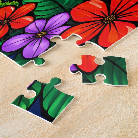 Tropical Stained Glass Inspired Puzzle ジグソーパズル (側面)