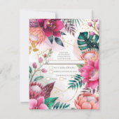 Tropical Stardust Garden Floral Paradise R.S.V.P. 招待状 (正面)
