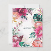 Tropical Stardust Garden Floral Paradise R.S.V.P. 招待状 (裏面)