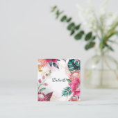 Tropical Stardust Garden Floral Paradise Wedding  スクエア名刺 (スタンド正面)