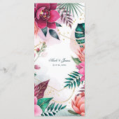 Tropical Stardust Garden Floral Paradise Wedding  メニュー (裏面)