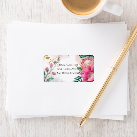 Tropical Stardust Garden Floral Paradise Wedding  ラベル (インサイチュ)