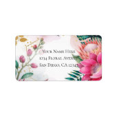 Tropical Stardust Garden Floral Paradise Wedding  ラベル (正面)