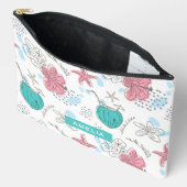 Tropical Starfish Coconut Cocktails Pattern Name アクセサリーポーチ (見開き)