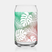 Tropical summer, autumn leaf glass patterns ガラス缶 (正面)