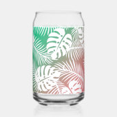 Tropical summer, autumn leaf glass patterns ガラス缶 (裏面)