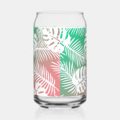 Tropical summer, autumn leaf glass patterns ガラス缶 (左)