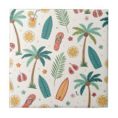 Tropical Summer Beach Pattern (1) タイル (正面)