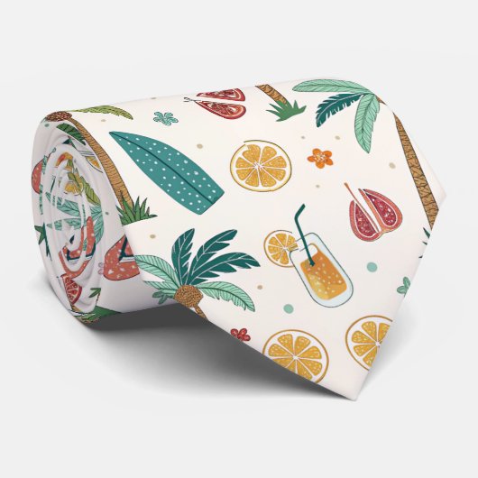Tropical Summer Beach Pattern (1) ネクタイ (ロール)