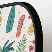 Tropical Summer Beach Pattern (1) ピックルボールラケット (左詳細)